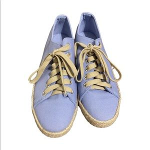 Blue and Tan Canvas shoes
